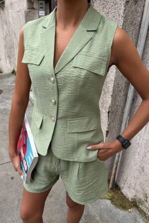 Vest Shorts Viscon Set - Sobe Istanbul - Globality Store - Women Clothes Wholesale Turkey