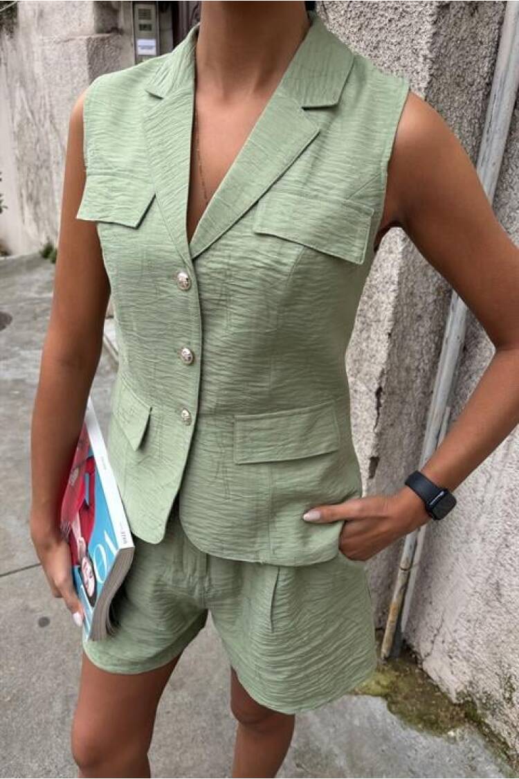 Vest Shorts Viscon Set