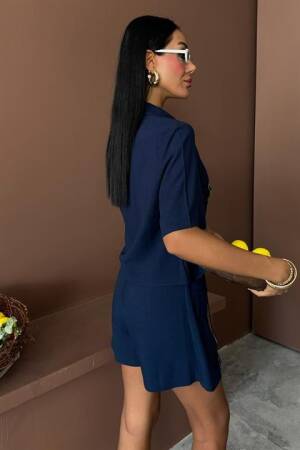 Shirt Shorts Skirt Viscon Linen Suit - Sobe Istanbul - Globality Store - Women Clothes Wholesale Turkey