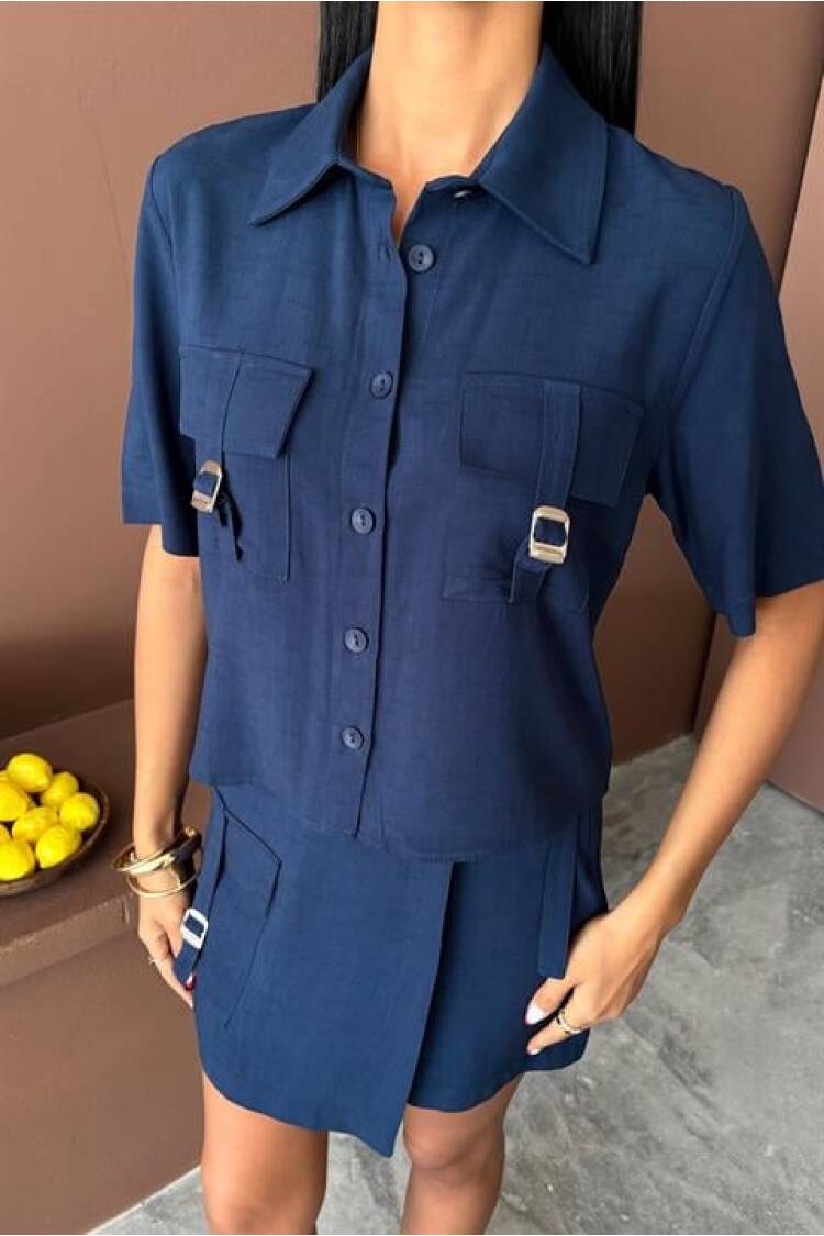 Shirt Shorts Skirt Viscon Linen Suit