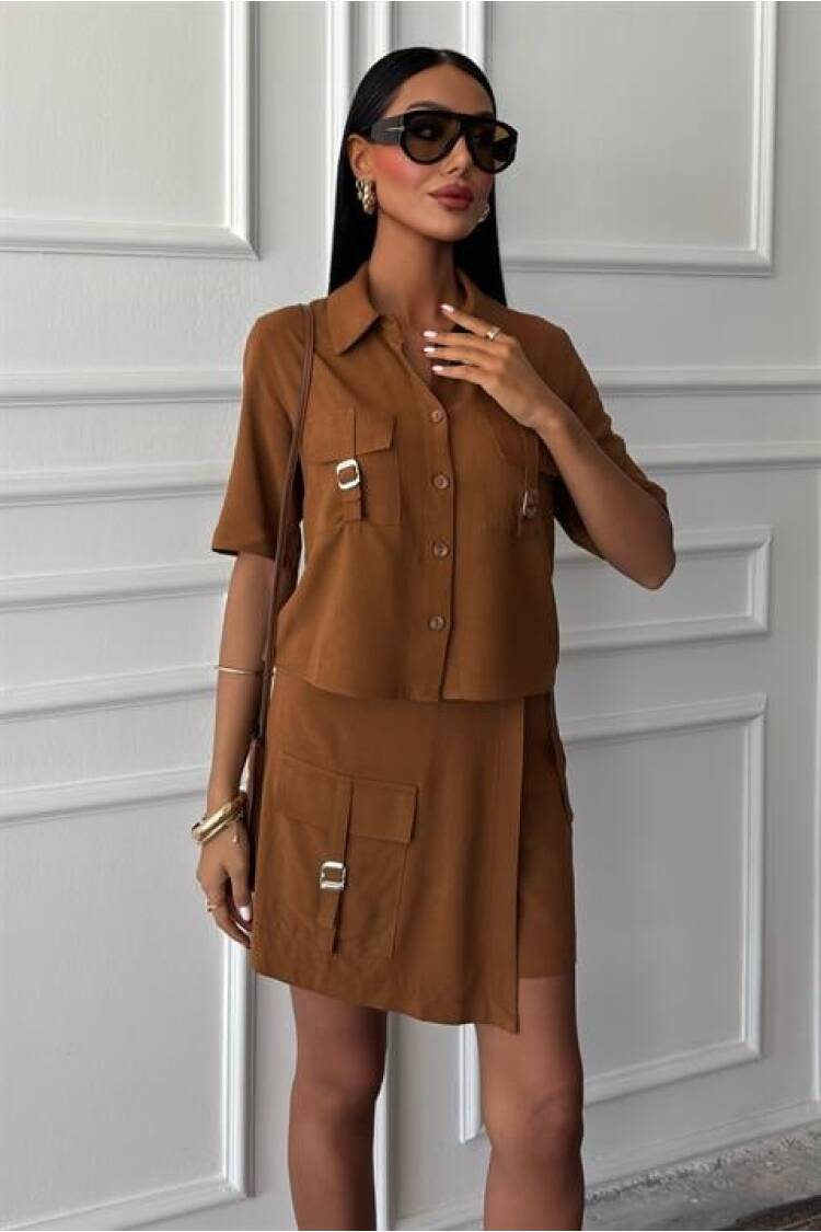 Shirt Shorts Skirt Viscon Linen Suit