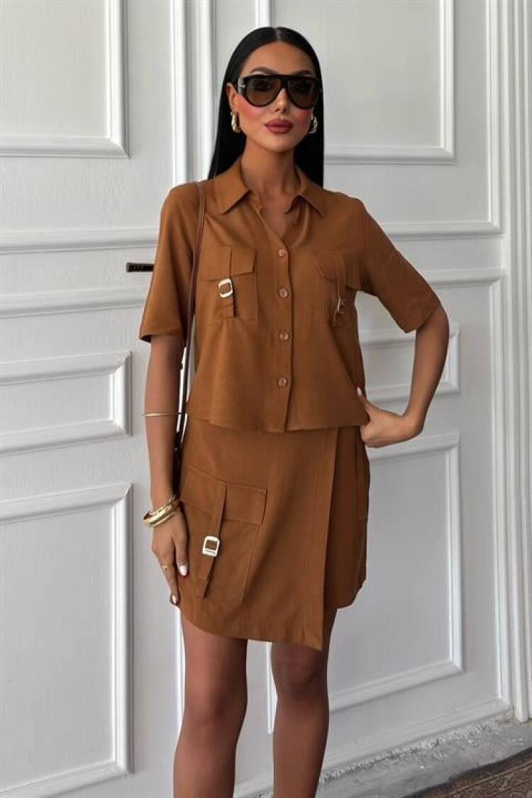Shirt Shorts Skirt Viscon Linen Suit