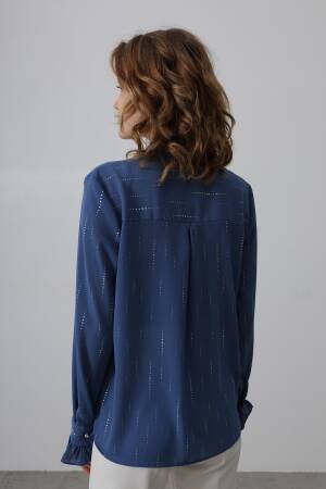 Ruffle Neck Chiffon Shirt - Reyon - Globality Store - Women Clothes Wholesale Turkey