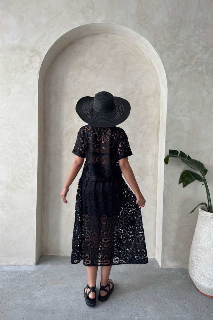 Lace Shirt - Black
