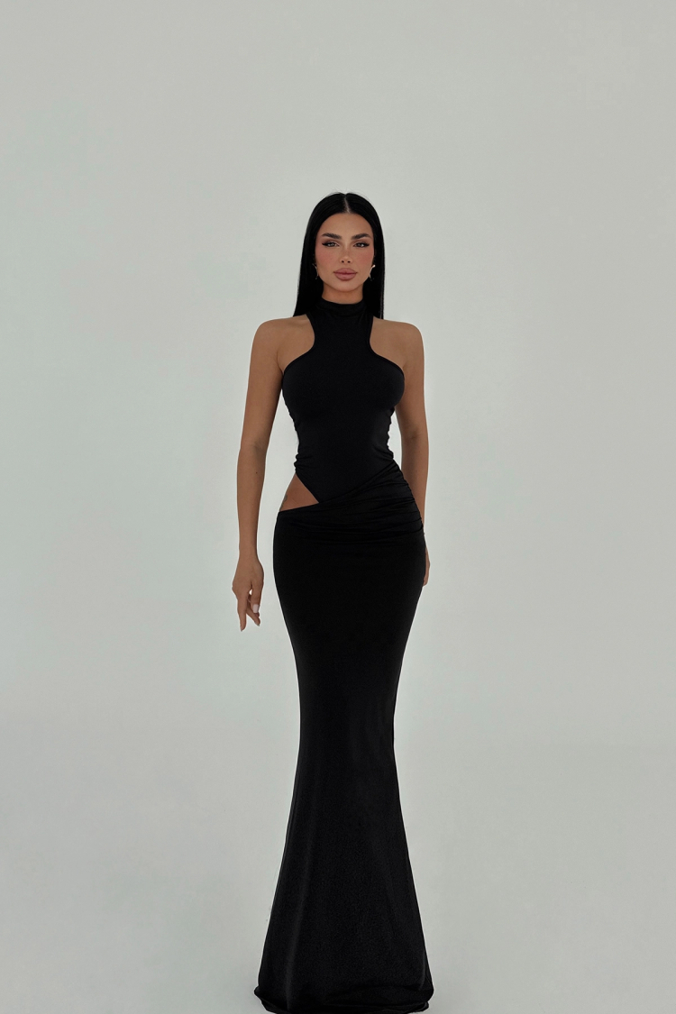 Zero Sleeve Long Dress - EYYO ATELIER - Globality Store - Women Clothes Wholesale Turkey
