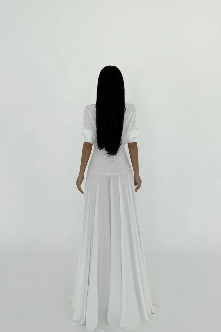 Button Detail Long Dress