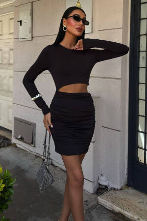 Low Waist Lycra Iced Out Dress - Sobe Istanbul - Globality Store - Women Clothes Wholesale Turkey