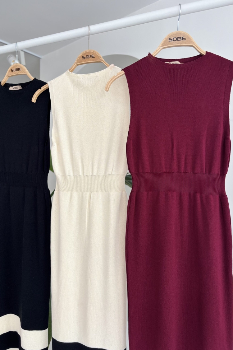Skirt Stripe Detailed Knitwear Dress