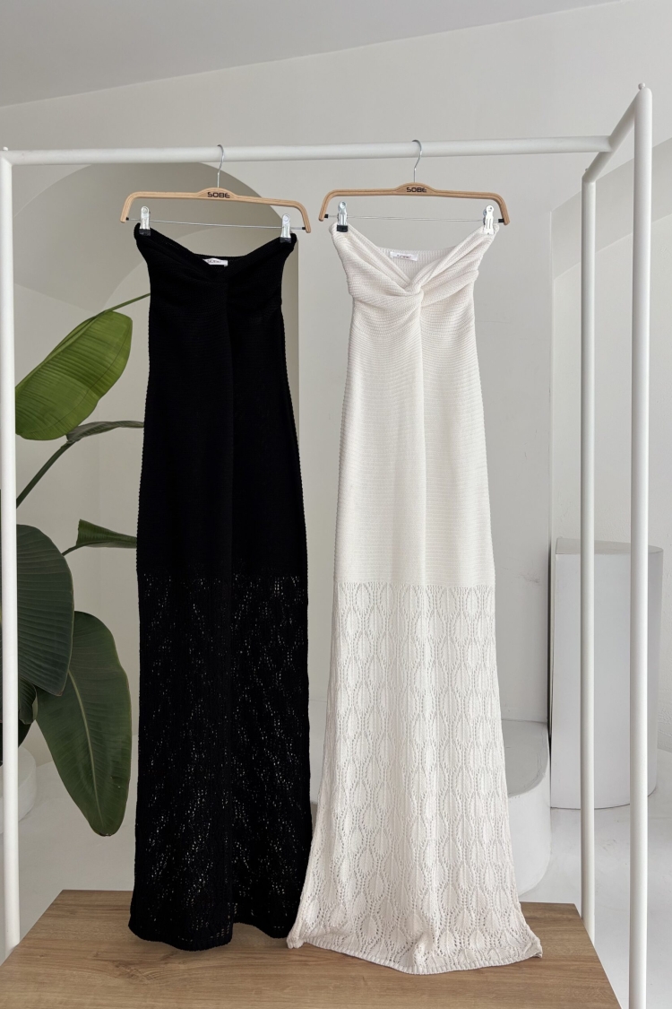 Openwork Strapless Dress