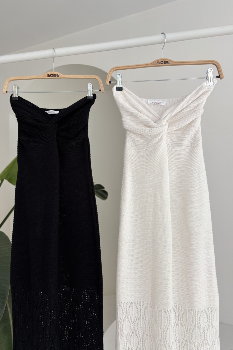 Openwork Strapless Dress