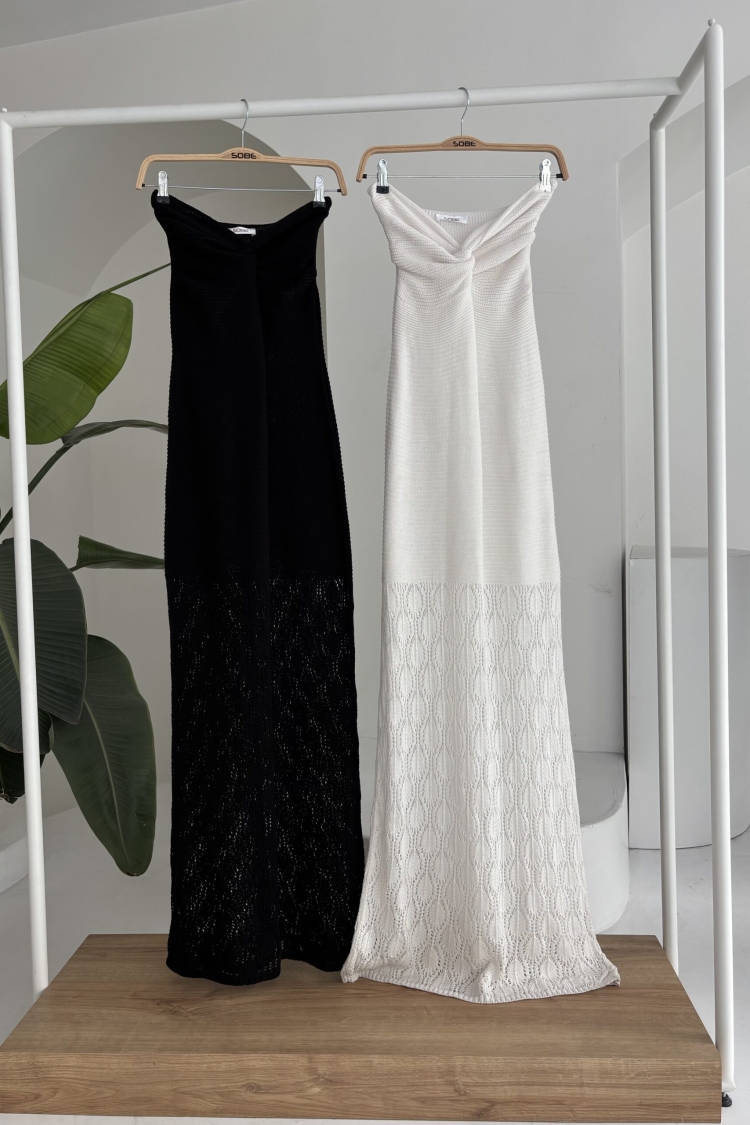 Openwork Strapless Dress