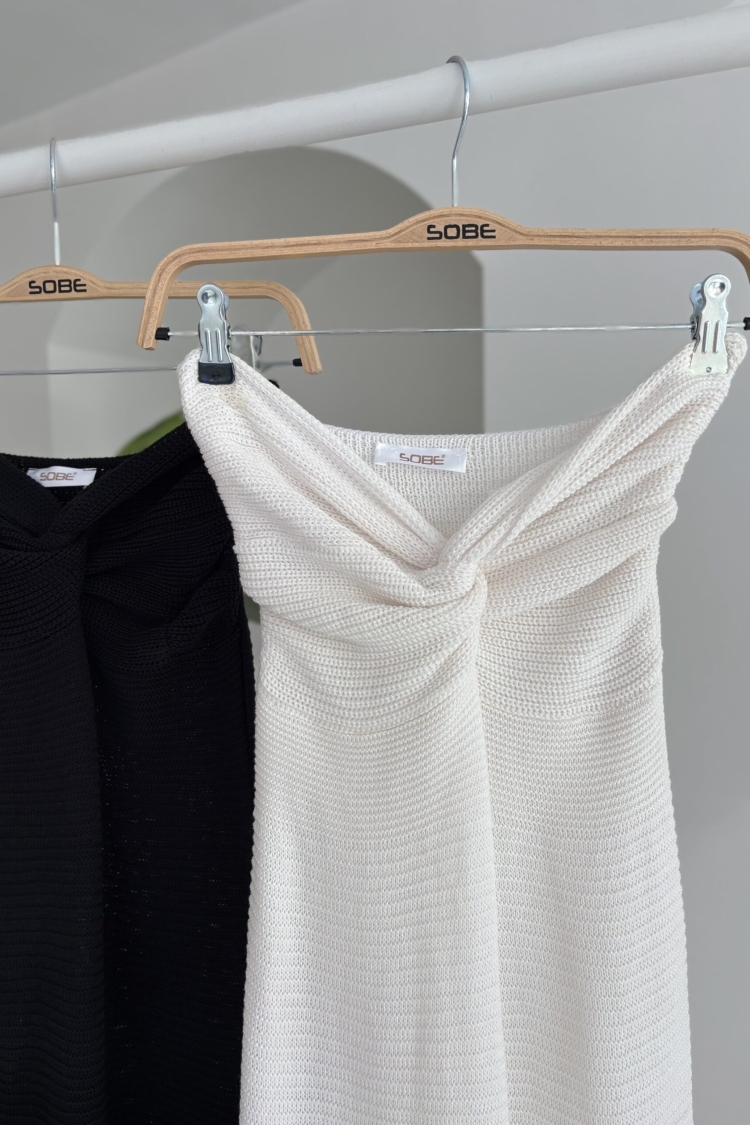 Openwork Strapless Dress