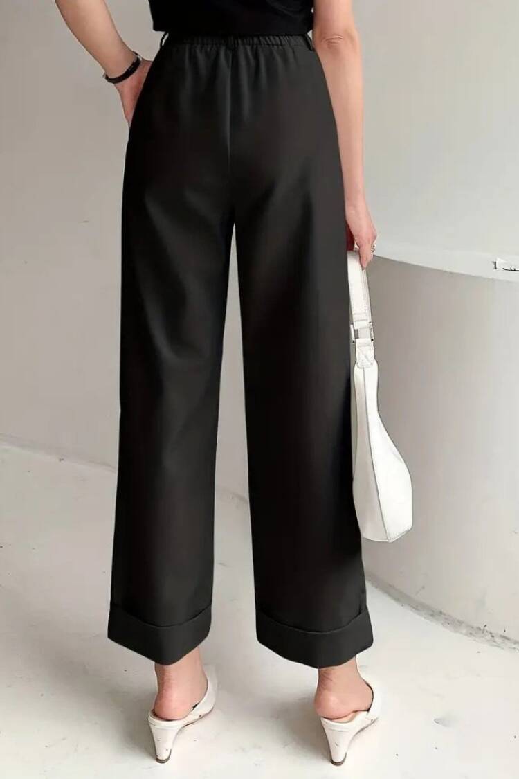 Women's High Waist Pocket Atlas Pants - Black