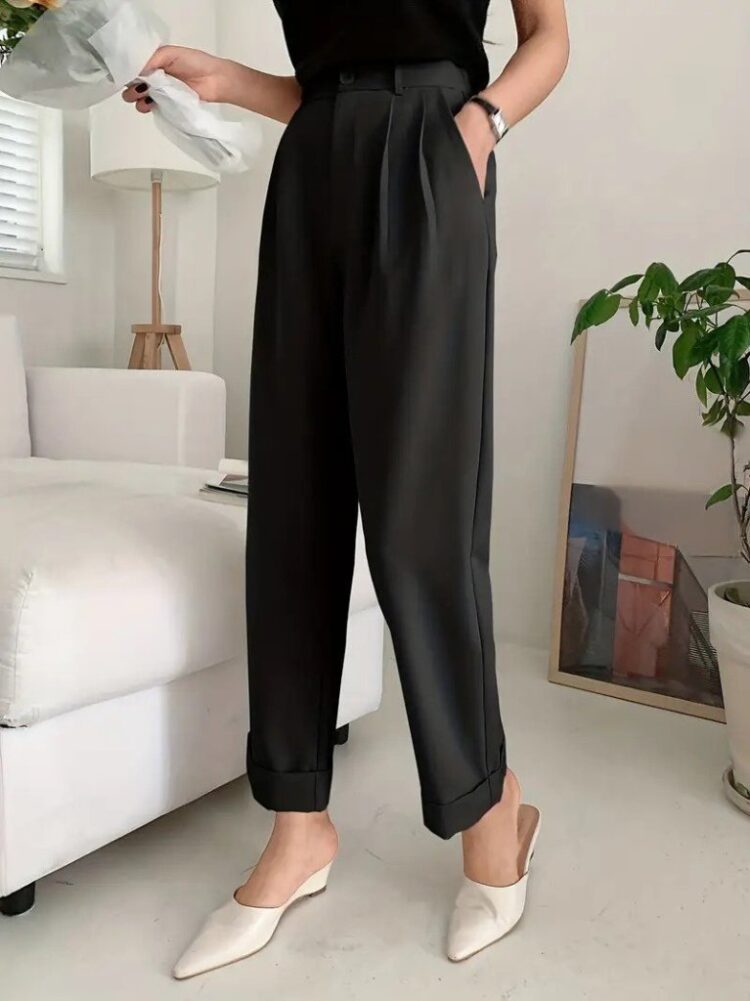 Women's High Waist Pocket Atlas Pants - Black