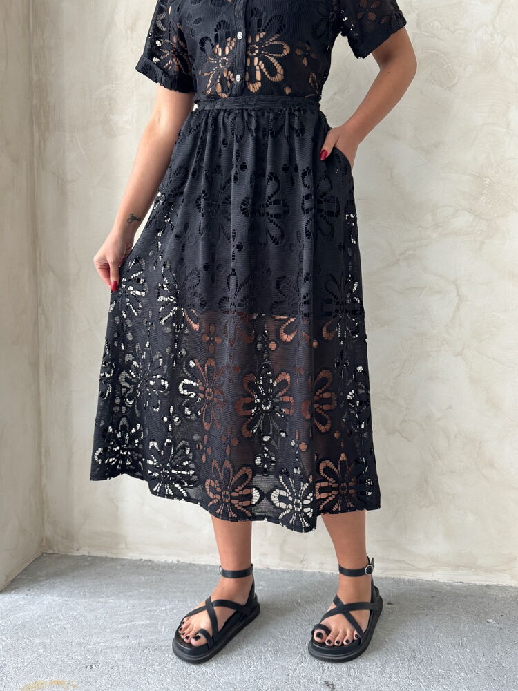 Lace Skirt - Black
