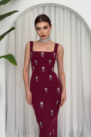 Ners Stone Detailed Dress - Etika - Globality Store - Women Clothes Wholesale Turkey