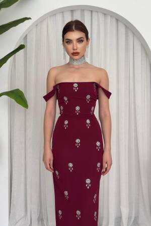 Ners Stone Detailed Dress - Etika - Globality Store - Women Clothes Wholesale Turkey