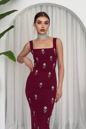 Ners Stone Detailed Dress - Etika - Globality Store - Women Clothes Wholesale Turkey