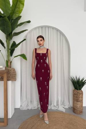 Ners Stone Detailed Dress - Etika - Globality Store - Women Clothes Wholesale Turkey