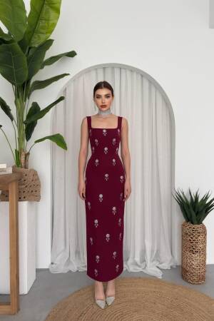 Ners Stone Detailed Dress - Etika - Globality Store - Women Clothes Wholesale Turkey