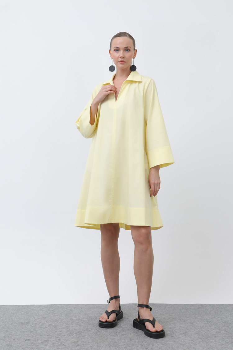 Women's Poplin Mini Dress - SOUL - Globality Store - Women Clothes Wholesale Turkey