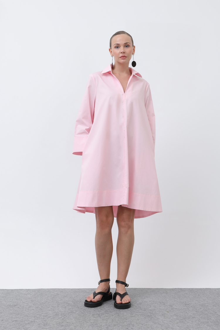Women's Poplin Mini Dress - SOUL - Globality Store - Women Clothes Wholesale Turkey