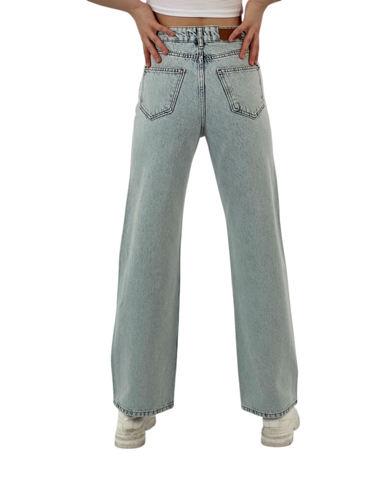 White Leg Denim Ice Blue/İCE Blue Double Leg Stone
