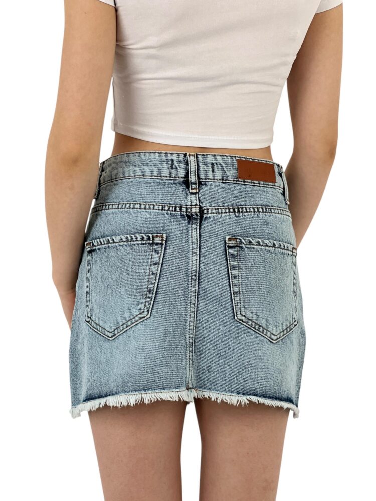 Denim Skirt Snow Wash Pattern 13