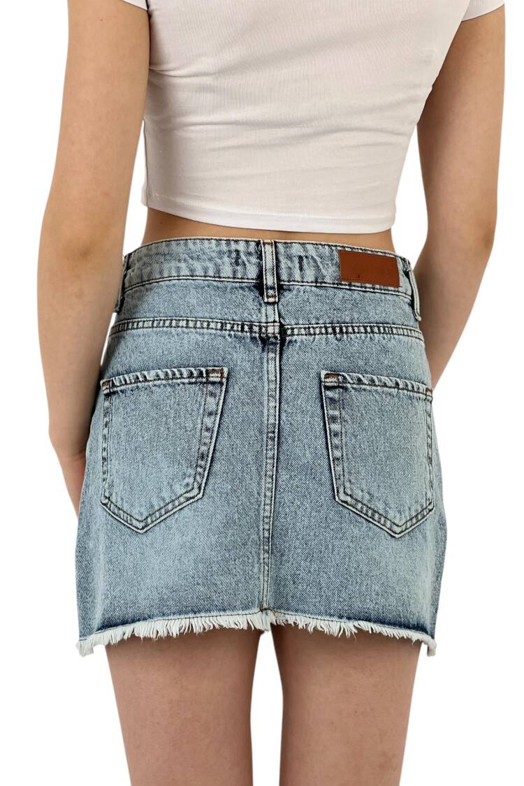 Denim Skirt Snow Wash Pattern 13