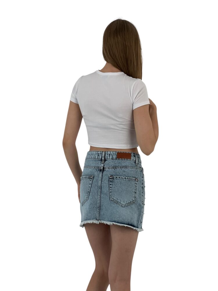 Denim Skirt Snow Wash Pattern 13