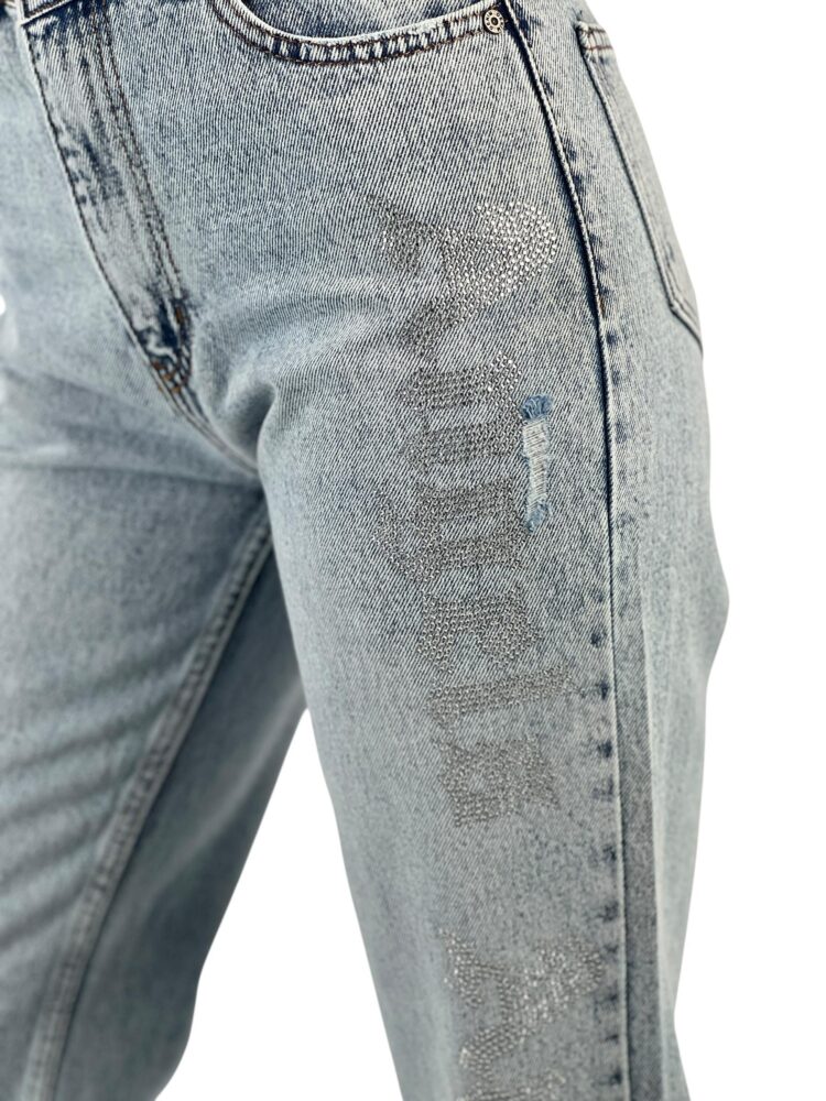 Make White Leg Denim Angels Stone.