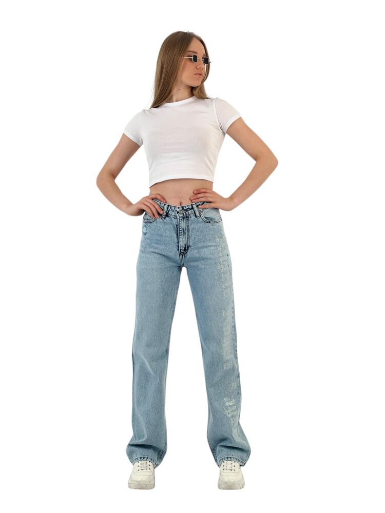 Make White Leg Denim Angels Stone.