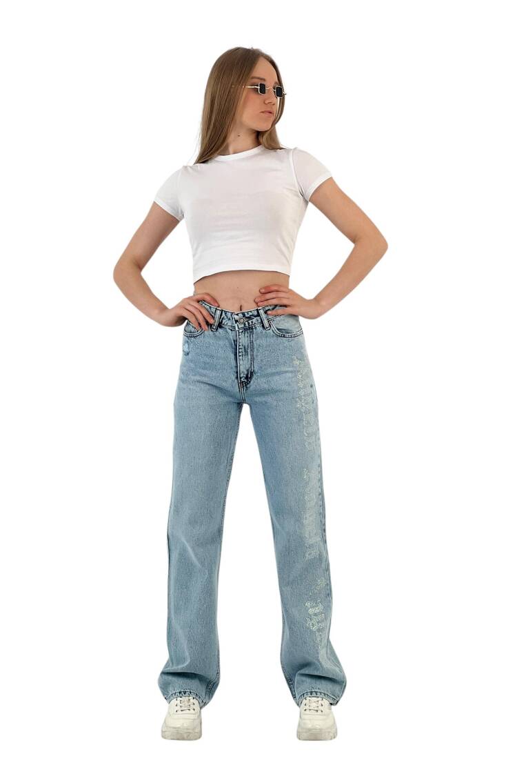 Make White Leg Denim Angels Stone.