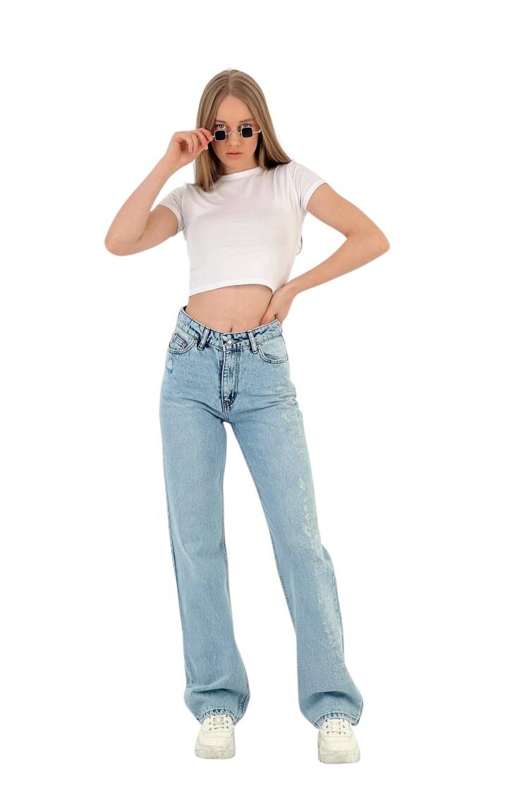 Make White Leg Denim Angels Stone.