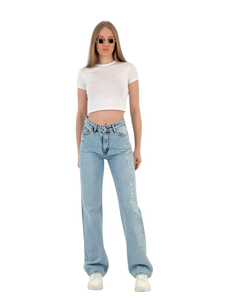 Make White Leg Denim Angels Stone.