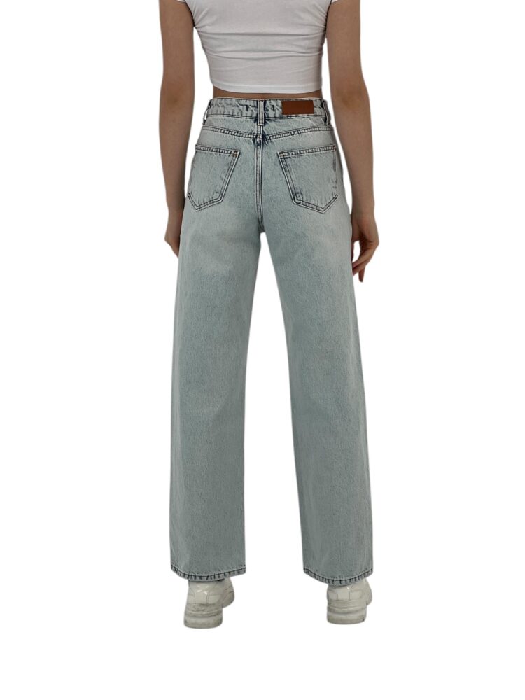 White Leg Denim Ice Blue/Ice Blue Leaf Stone
