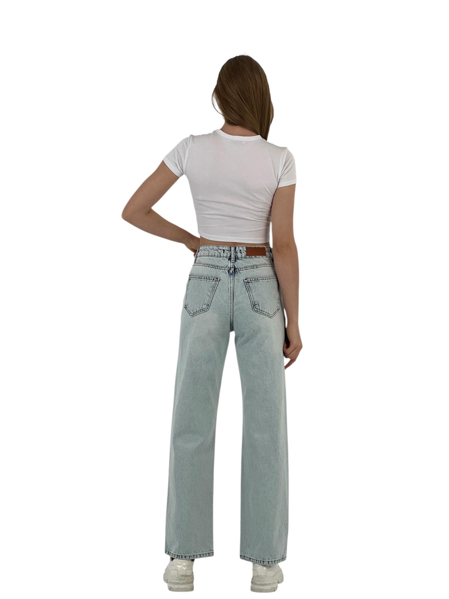 White Leg Denim Ice Blue/Ice Blue Leaf Stone - MISS POEM - Globality Store - Women Clothes Wholesale Turkey