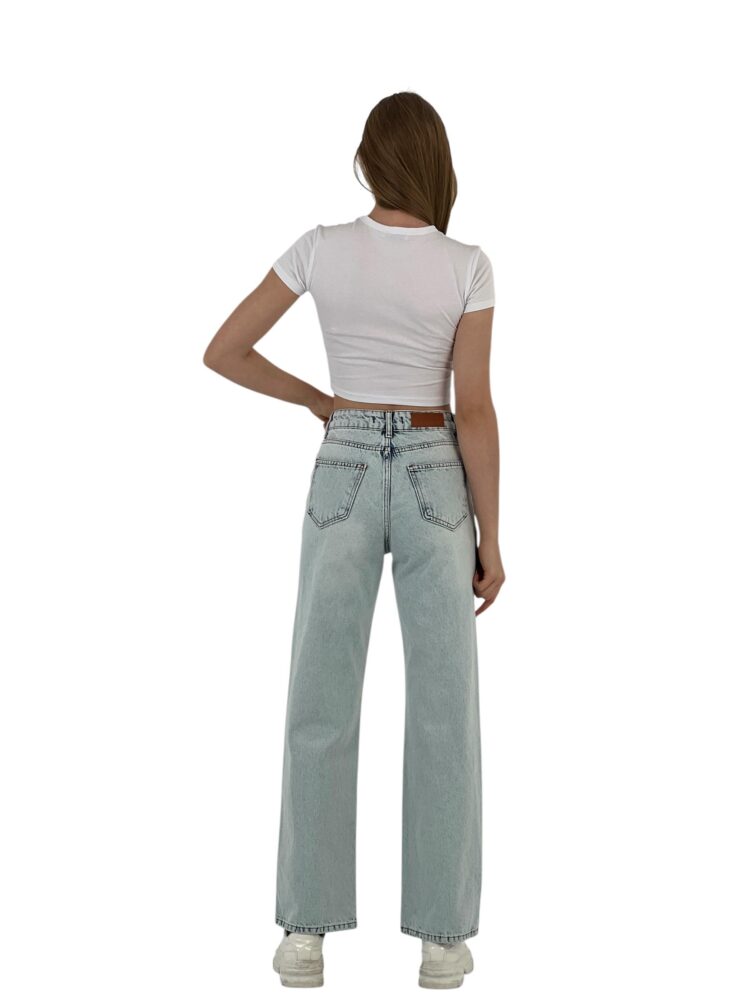 White Leg Denim Ice Blue/Ice Blue Leaf Stone