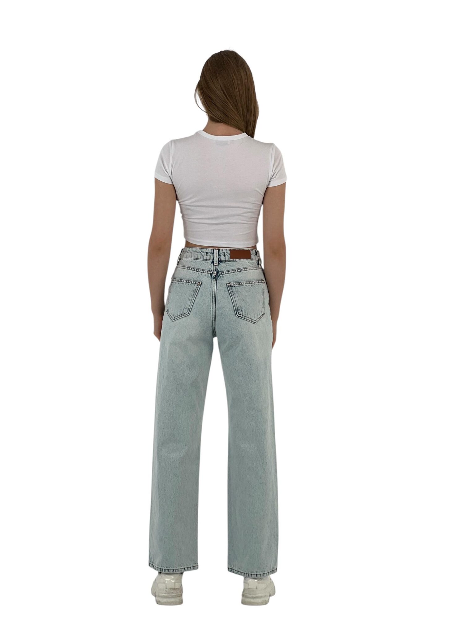 White Leg Denim Ice Blue/Ice Blue Leaf Stone - MISS POEM - Globality Store - Women Clothes Wholesale Turkey