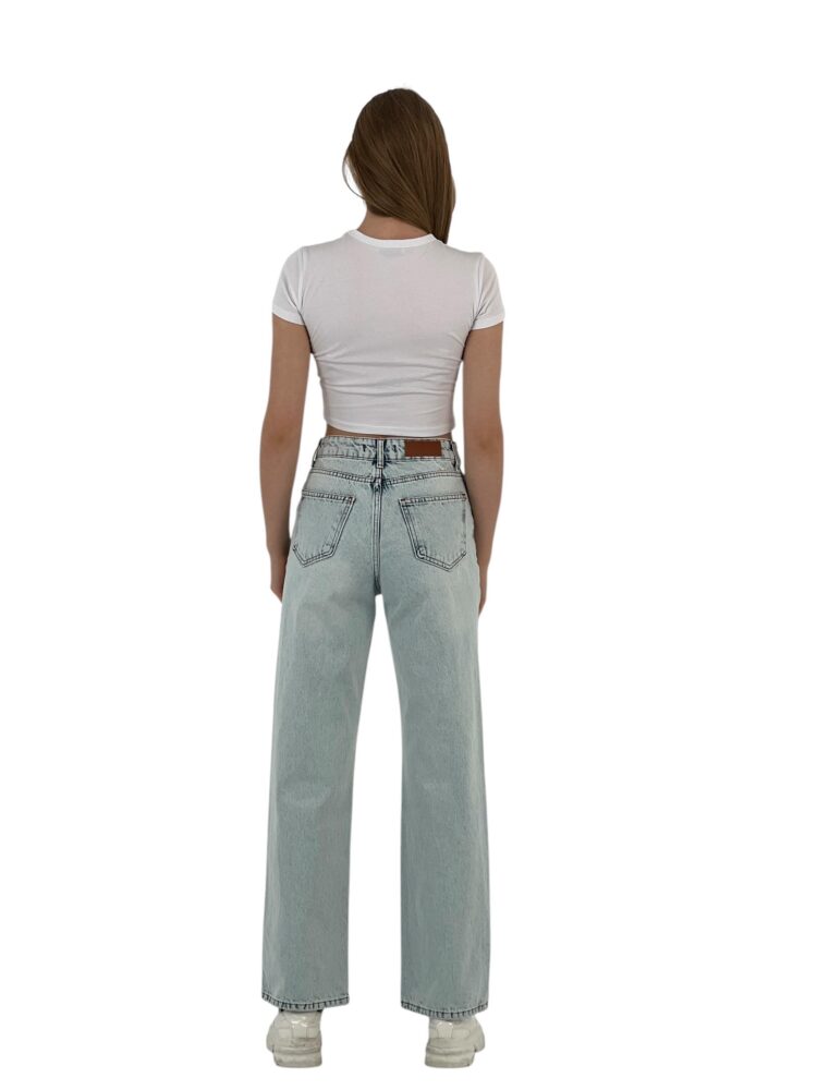 White Leg Denim Ice Blue/Ice Blue Leaf Stone