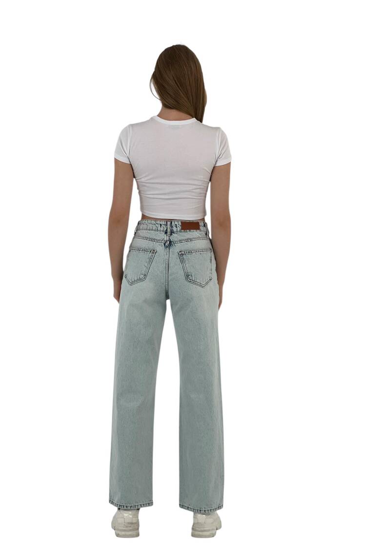 White Leg Denim Ice Blue/Ice Blue Leaf Stone
