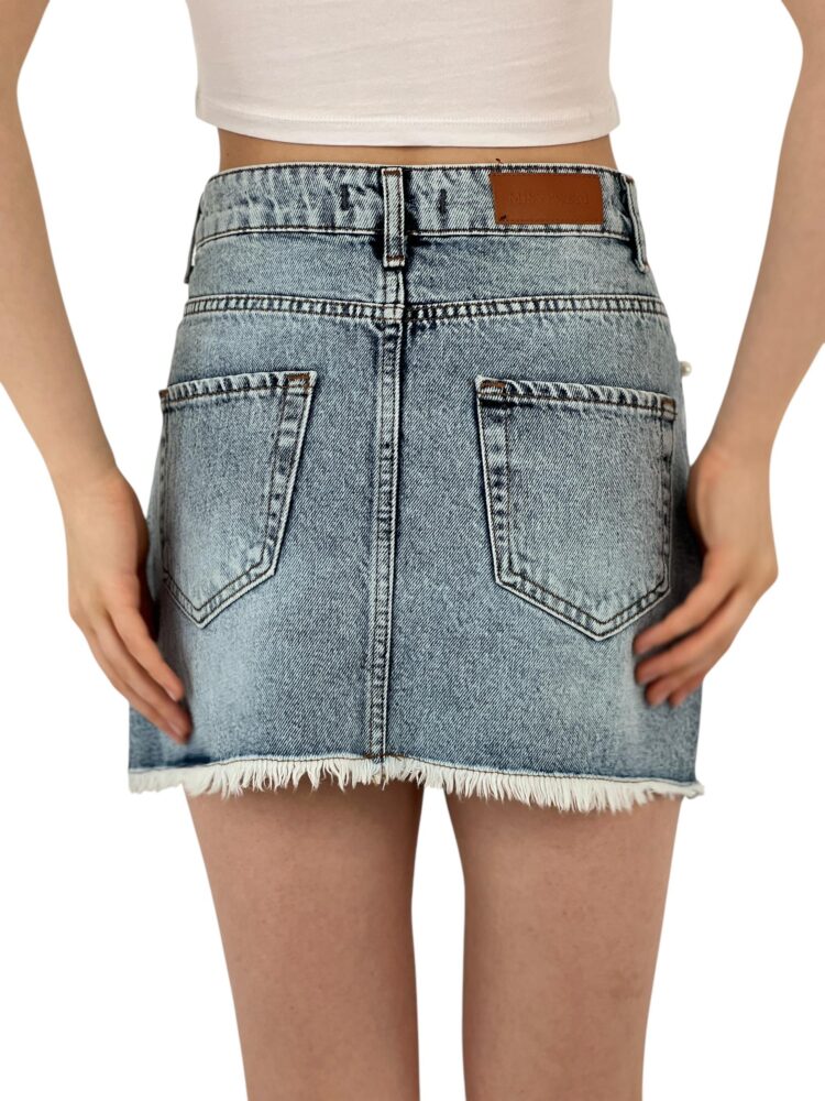 Denim Skirt Snow Wash Pattern 11