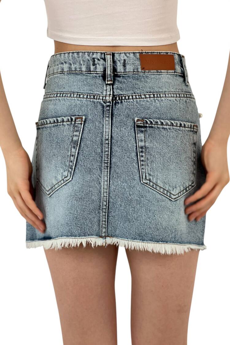 Denim Skirt Snow Wash Pattern 11