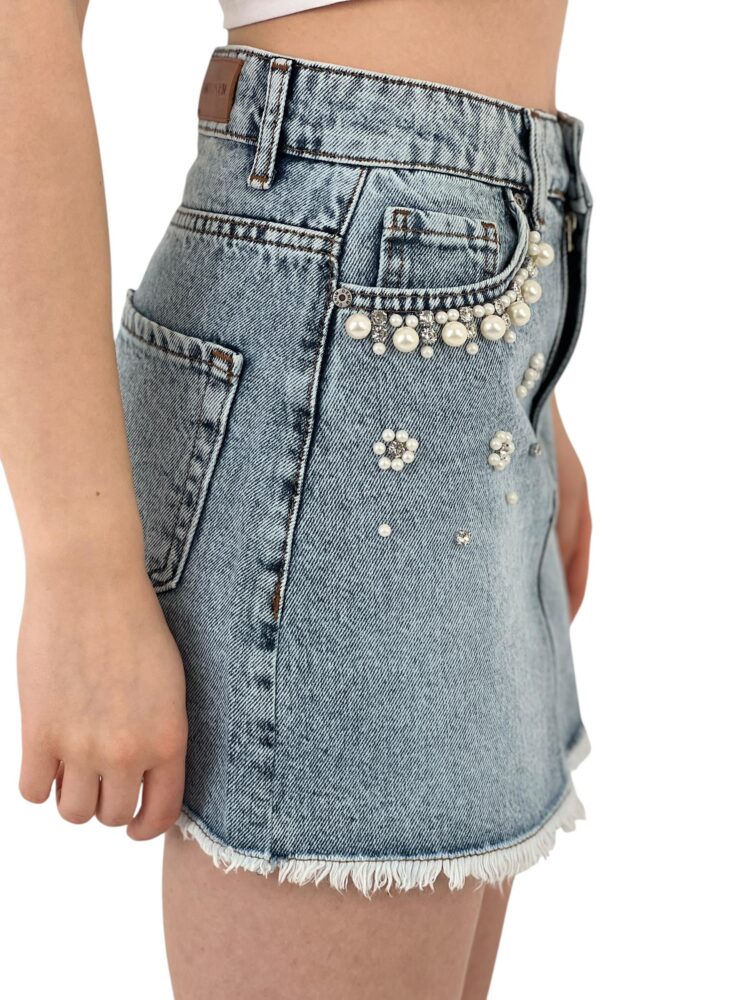 Denim Skirt Snow Wash Pattern 11