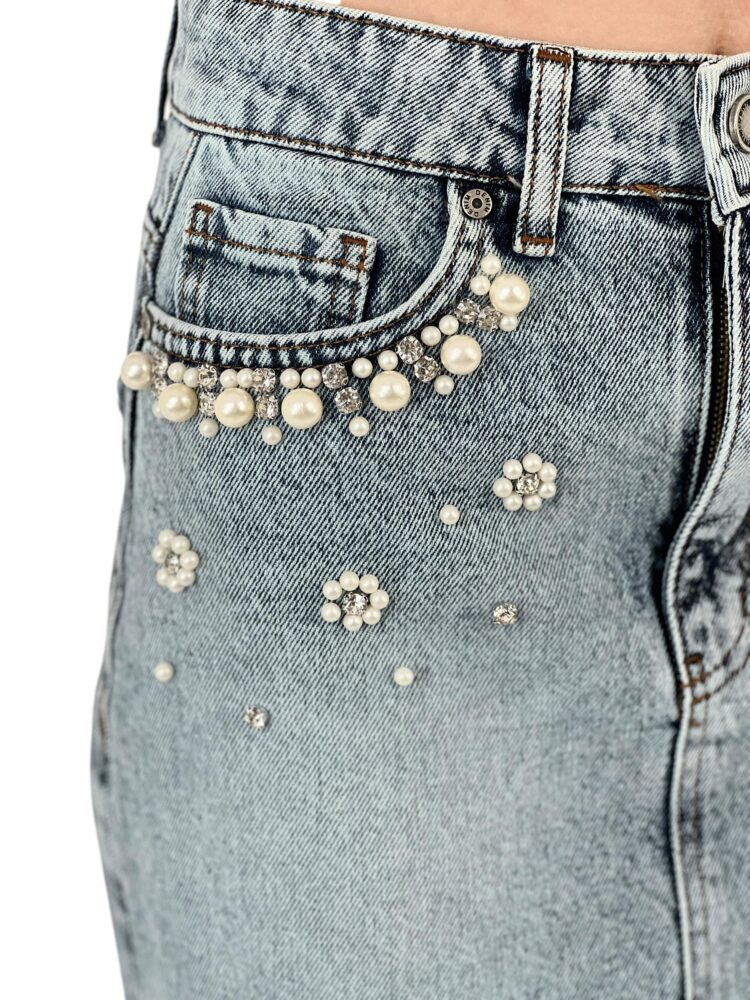 Denim Skirt Snow Wash Pattern 11