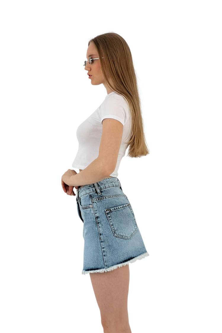 Denim Skirt Snow Wash Pattern 11
