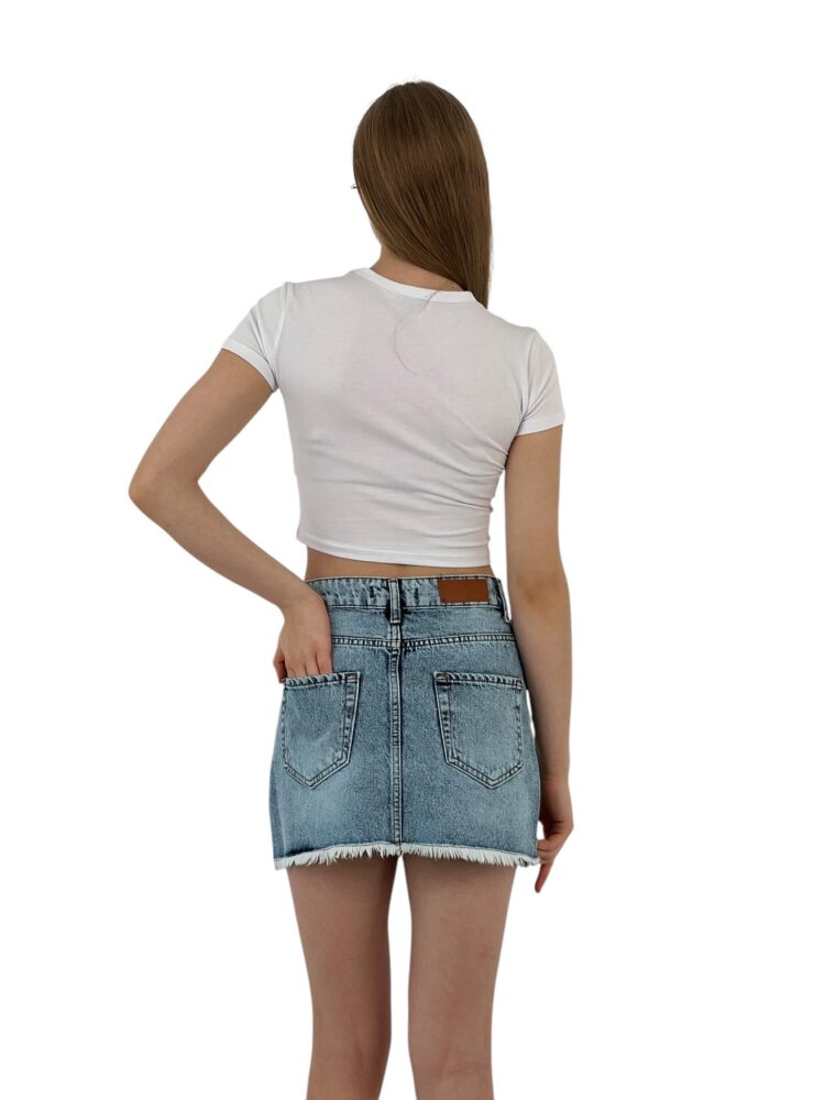 Denim Skirt Snow Wash Pattern 11