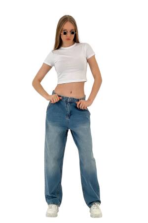 Baggy Denim - Blue - MISS POEM - Globality Store - Women Clothes Wholesale Turkey