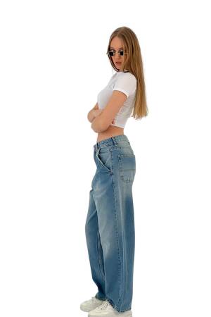 Baggy Denim - Blue - MISS POEM - Globality Store - Women Clothes Wholesale Turkey