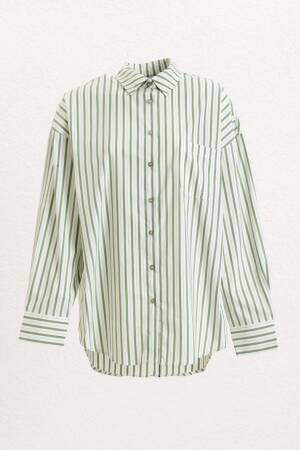 Striped Oversize Shirt - BSL - Globality Store - Women Clothes Wholesale Turkey